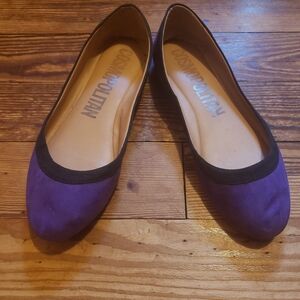 Cosmopolitan Women's Purple Ballet Flats with Black Trim